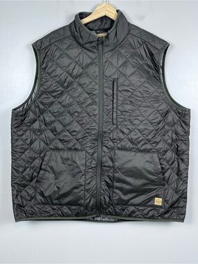 Red Head Ranch Men's Full Zip Quilted Green Puffer Vest Size 2XL; Chore, Farm